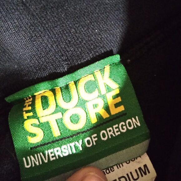 Vintage Oregon Ducks Neon Sign Logo Hoodie Sweatshirt - Picture 6 of 7